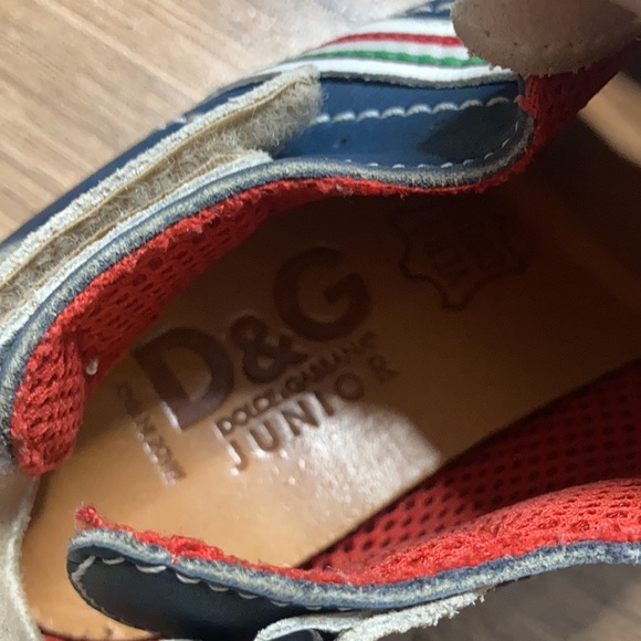 Dolce & Gabbana Junior Italian Sandals Slides Leather Vero Cuoio Kids Size 36 - Picture 6 of 9